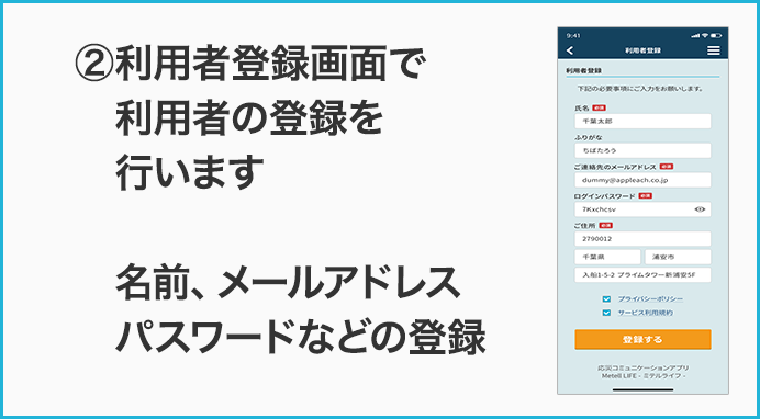 [Metell LIFE -ミテルライフ-]を自治会・町内会で利用開始する手順